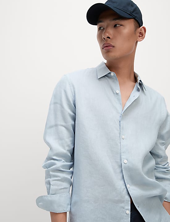 Regular Fit Pure Linen Shirt
