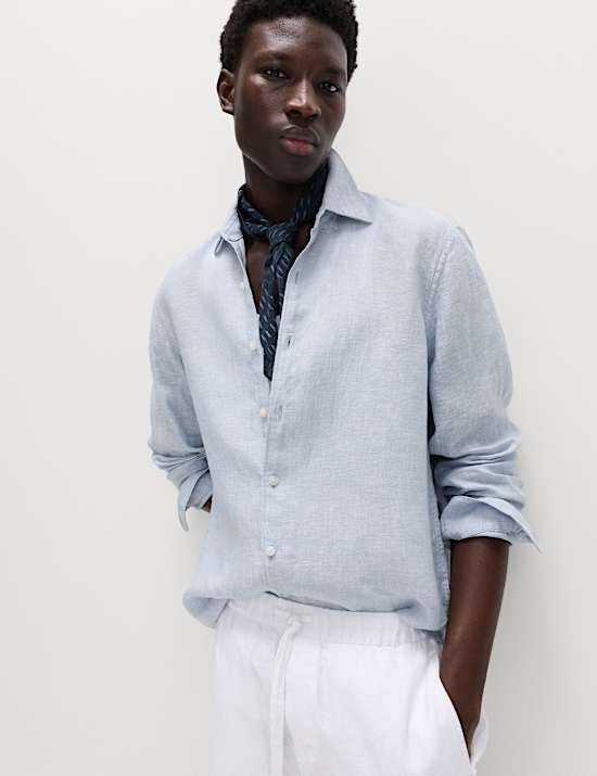 Regular Fit Pure Linen Shirt