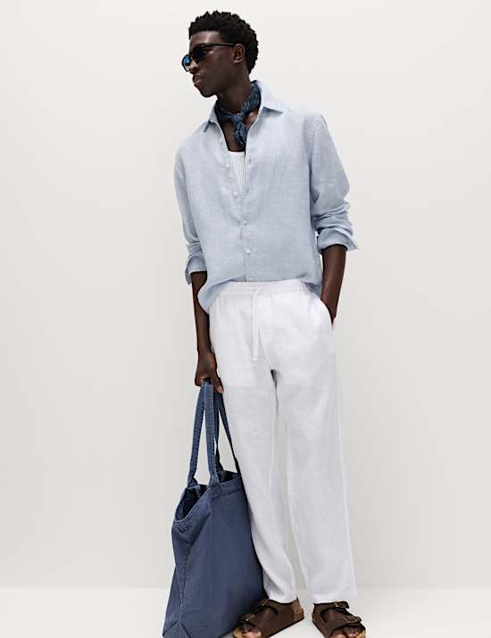Regular Fit Pure Linen Shirt