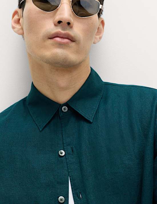 Regular Fit Pure Linen Shirt