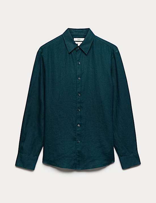 Regular Fit Pure Linen Shirt