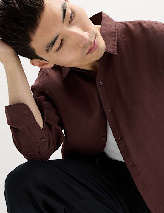 Regular Fit Pure Linen Shirt