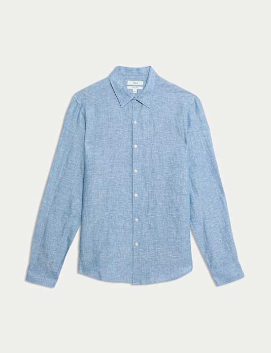 Koszula o kroju slim fit ze 100% lnu
