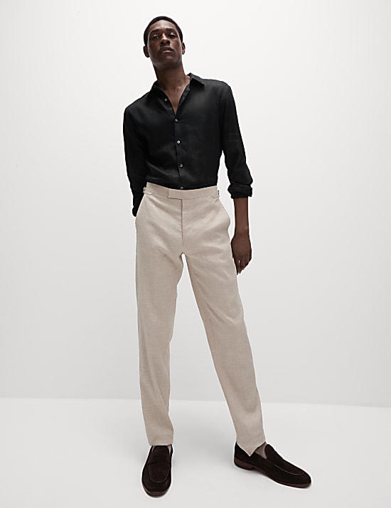 Schmal geschnittenes Hemd aus reinem Leinen