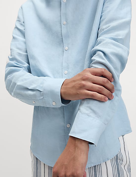 Hemd aus Baumwoll-Leinen-Mischgewebe