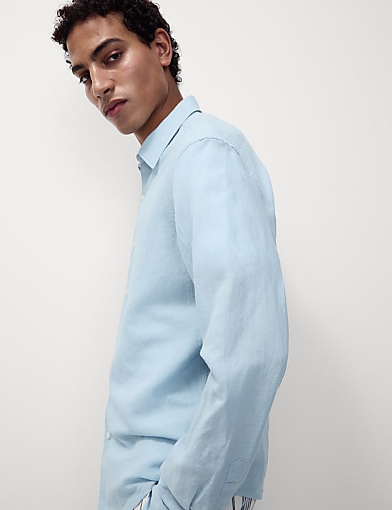 Hemd aus Baumwoll-Leinen-Mischgewebe