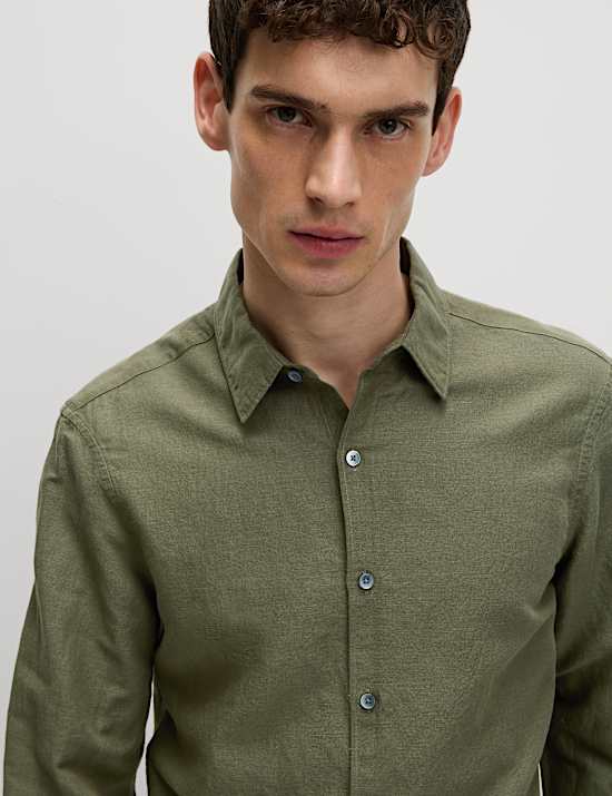 Cotton Linen Blend Shirt