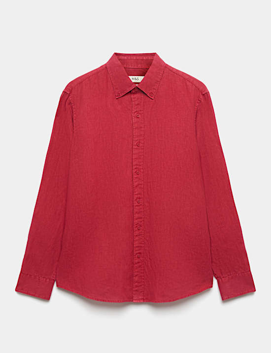 Pure Linen Garment Dye Shirt