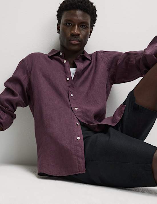 Pure Linen Garment Dye Shirt