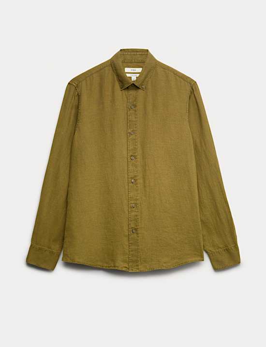 Pure Linen Garment Dye Shirt