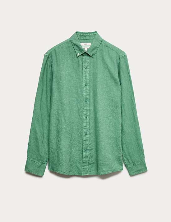 חולצה מפשתן טהור בצביעת גרמנט