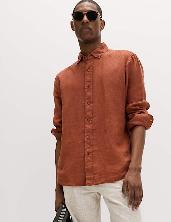 Pure Linen Garment Dye Shirt