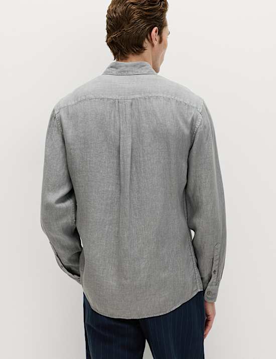 Pure Linen Garment Dye Shirt