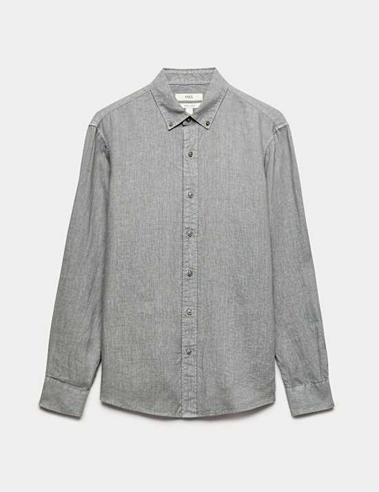 Pure Linen Garment Dye Shirt