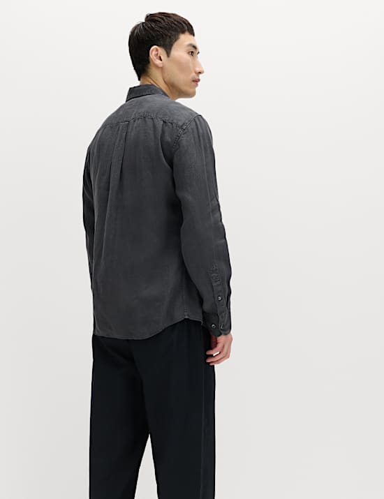Pure Linen Garment Dye Shirt