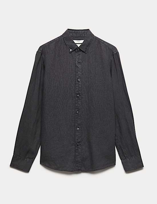 Pure Linen Garment Dye Shirt