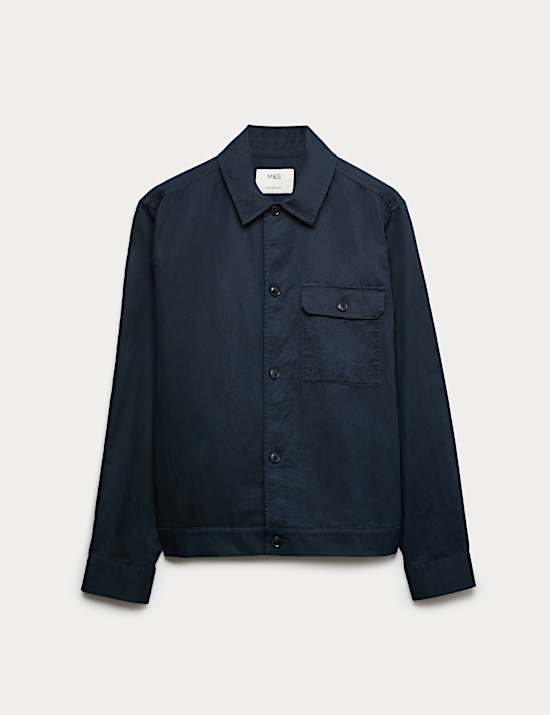 Cotton Linen Blend Overshirt