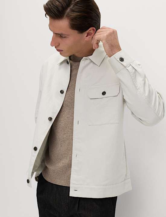 Cotton Linen Blend Overshirt
