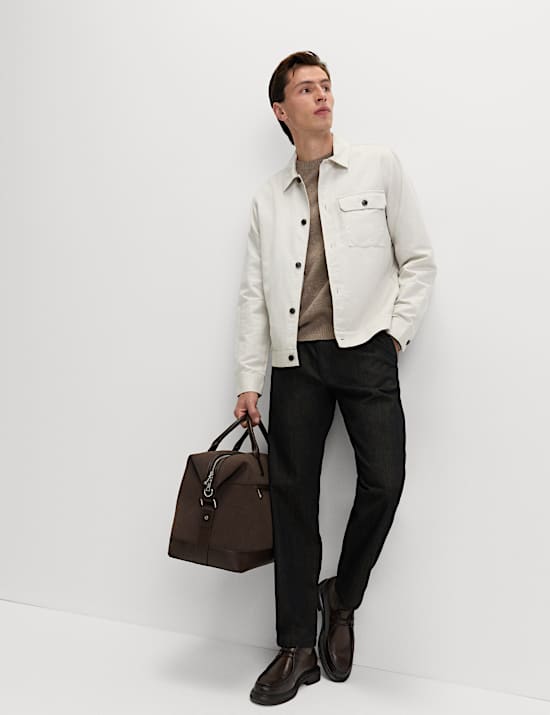 Cotton Linen Blend Overshirt