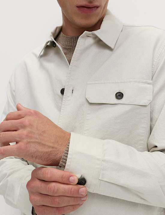 Cotton Linen Blend Overshirt