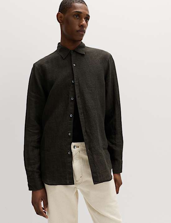 Pure Linen Check Shirt