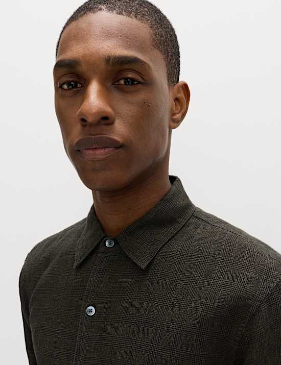 Pure Linen Check Shirt
