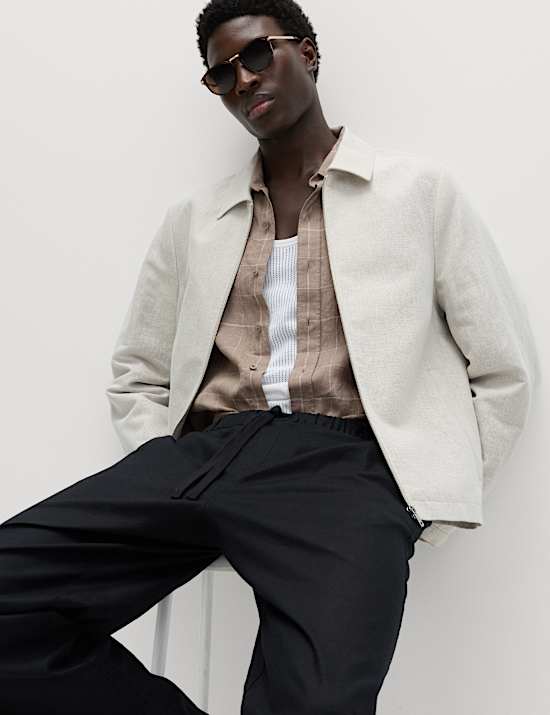 Pure Linen Check Shirt