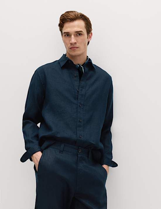 Relaxed Fit Pure Linen Shirt