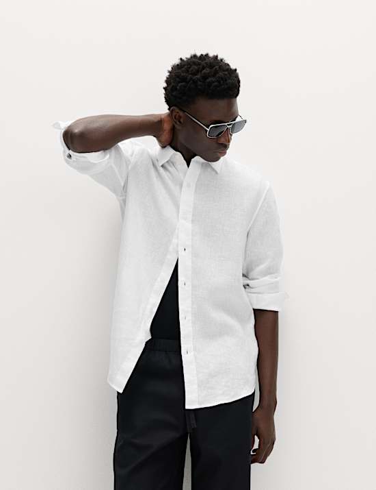 Relaxed Fit Pure Linen Shirt