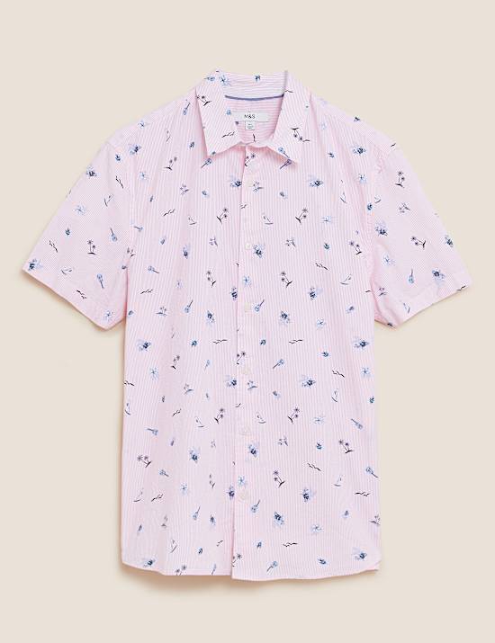 Pure Cotton Tropical Print Shirt