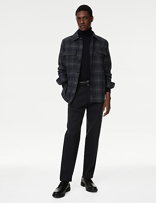 Textured Check Overshirt