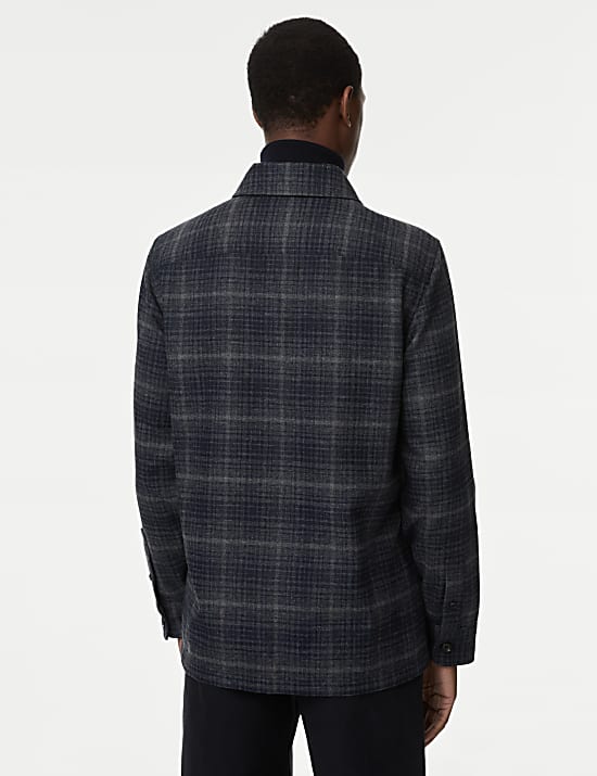 Textured Check Overshirt