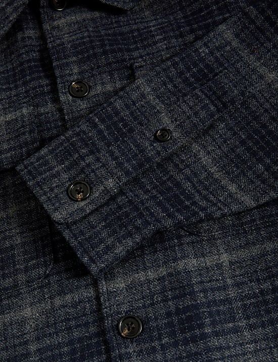 Textured Check Overshirt
