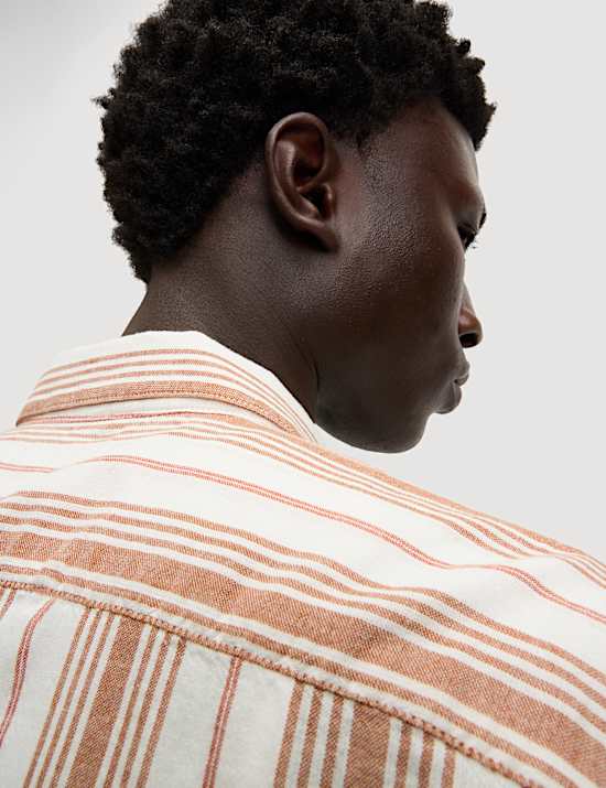 Easy Iron Pure Cotton Striped Shirt