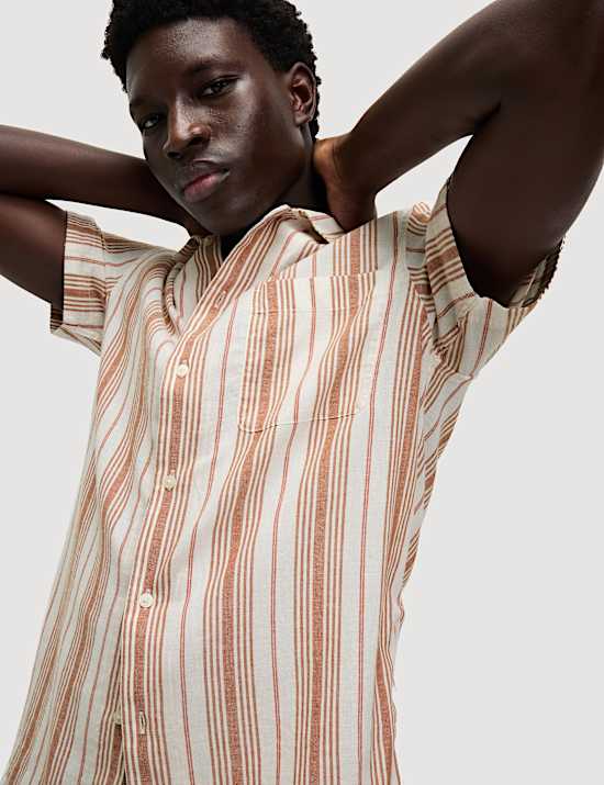 Easy Iron Pure Cotton Striped Shirt