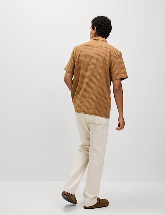 Cotton Rich Textured Check Shirt