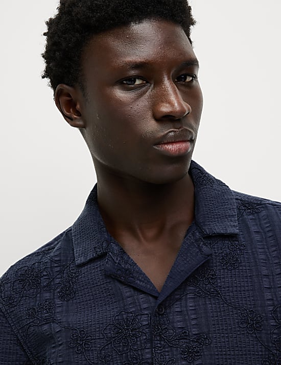 Pure Cotton Seersucker Shirt