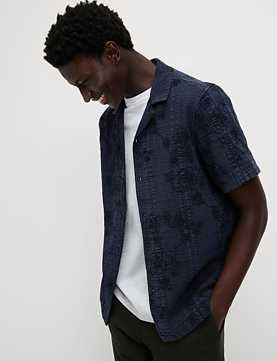 Pure Cotton Seersucker Shirt