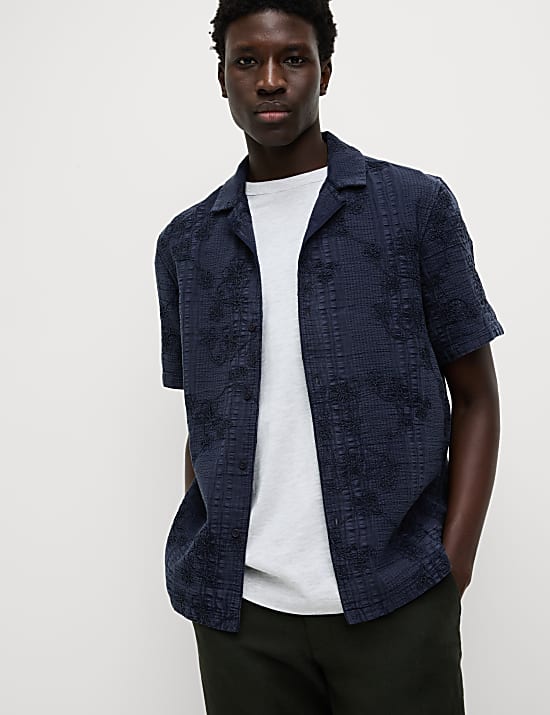 Pure Cotton Seersucker Shirt