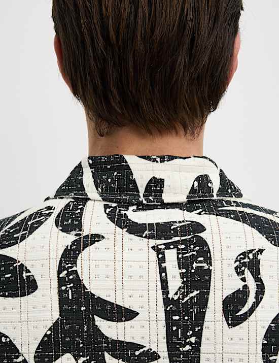 Regular Fit Abstract Print Short Sleeve Shirt