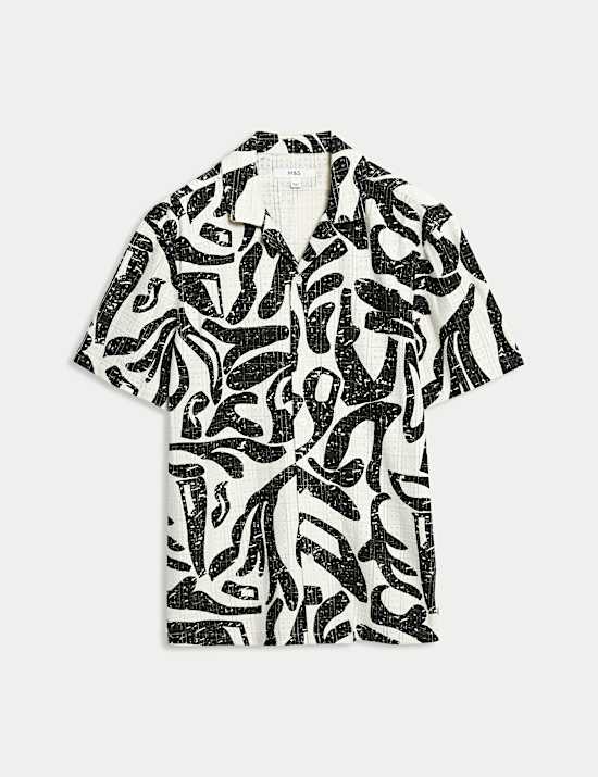 Regular Fit Abstract Print Short Sleeve Shirt