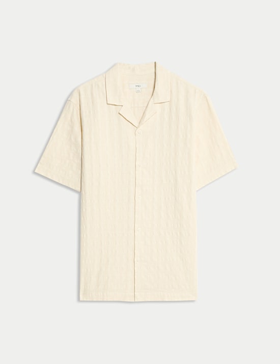 Chemise coupe standard en coton texturé