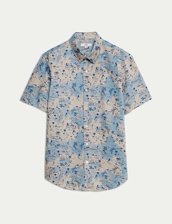 Pure Cotton Hawaiian Shirt