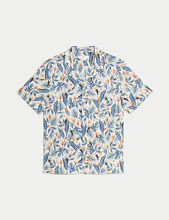 Easy Iron Pure Cotton Cuban Collar Shirt