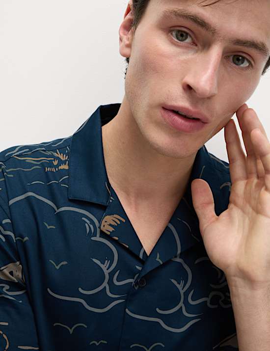 Easy Iron Pure Cotton Hawaiian Shirt