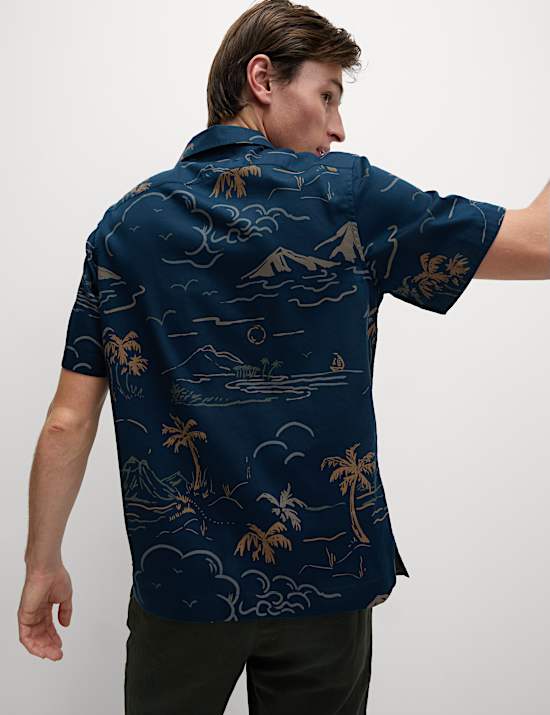 Easy Iron Pure Cotton Hawaiian Shirt