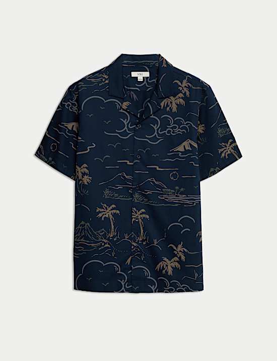 Easy Iron Pure Cotton Hawaiian Shirt