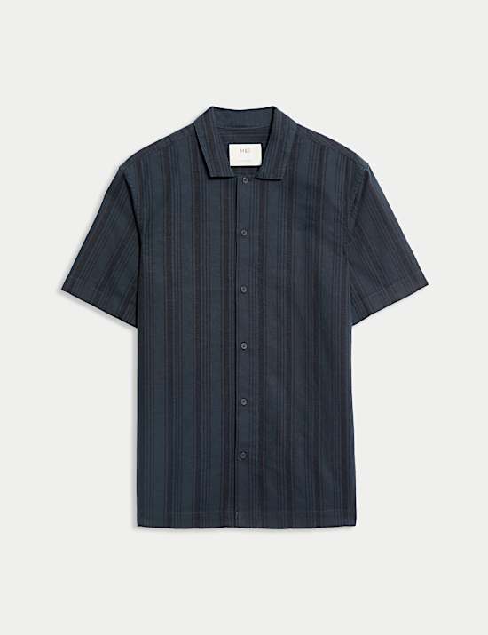 Regular Fit Cotton Rich Short Sleeve Shirt