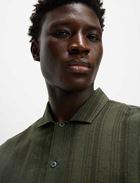 Regular Fit Cotton Rich Short Sleeve Shirt