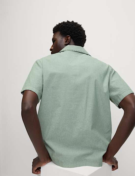 Chemise à manches courtes 100 % coton et imprimé fleuri